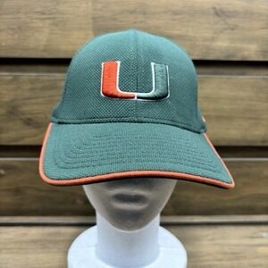 University of Miami Hurricanes Nike Team Sports Flexfit Hat, Cap Vintage, Dryfit
